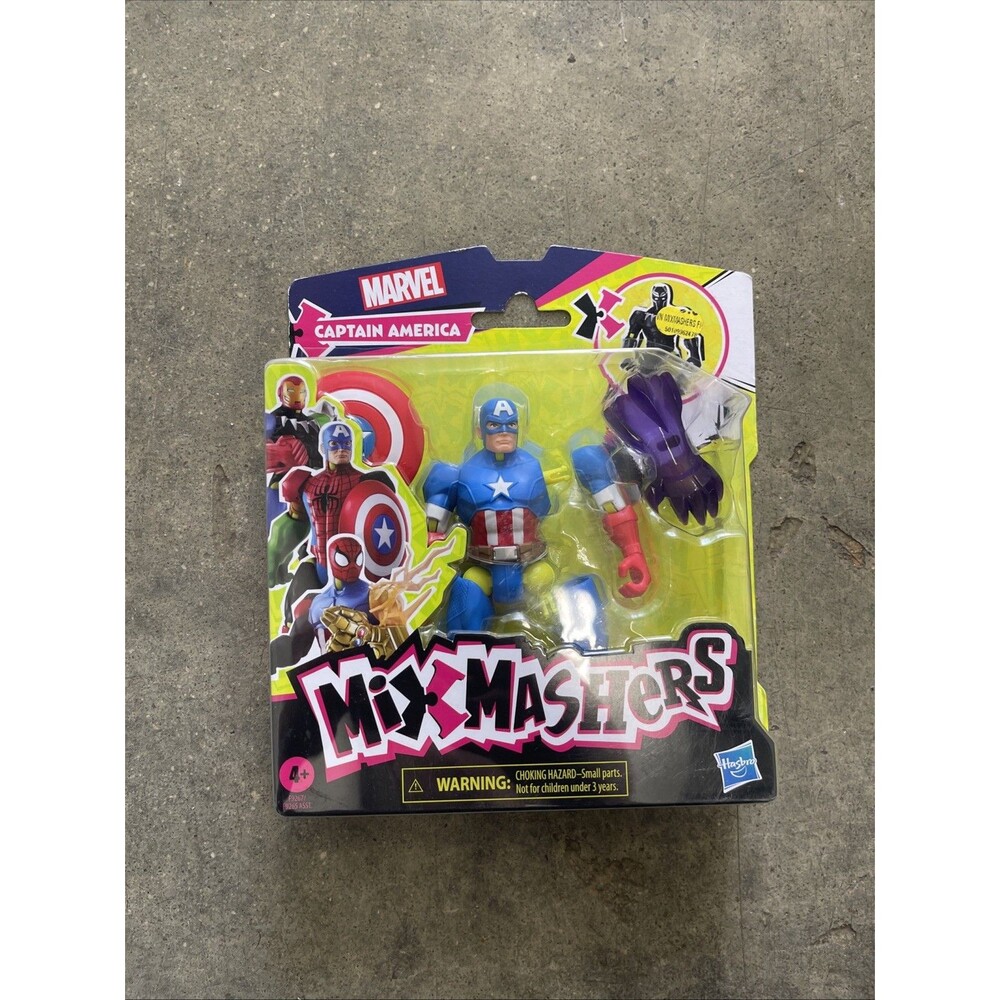 Marvel MixMashers Captain America 5” Figure w/ Shield & Black Panther Claw